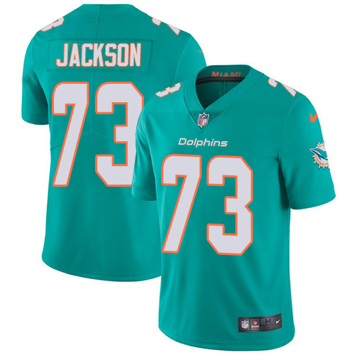 Miami Dolphins 73 Austin Jackson Aqua Green Team Color Men Stitched NFL Vapor Untouchable Limited Jersey